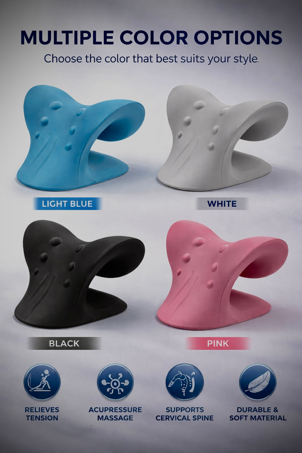 Neck & Shoulder Relaxer – Cervical Spine Stretcher for Pain Relief & Posture Correction