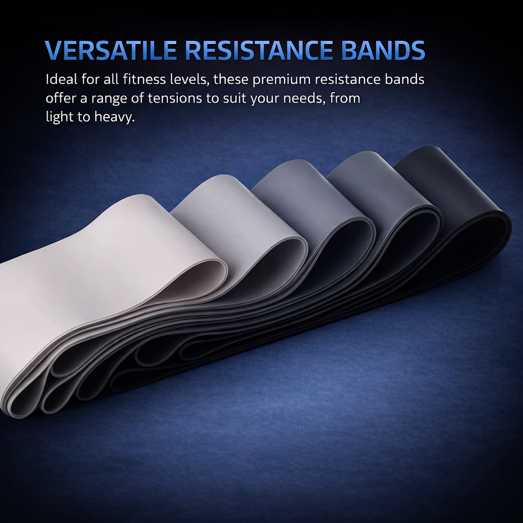 Premium Resistance Bands Set – 5 Levels Elastic Workout Bands with Carry Bag for Full Body Training