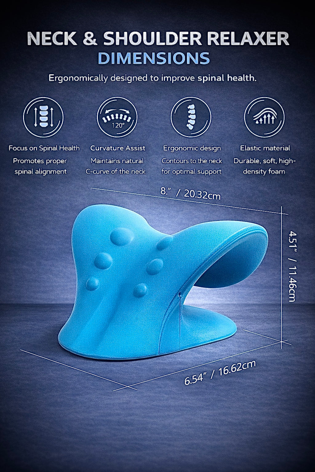 Neck & Shoulder Relaxer – Cervical Spine Stretcher for Pain Relief & Posture Correction