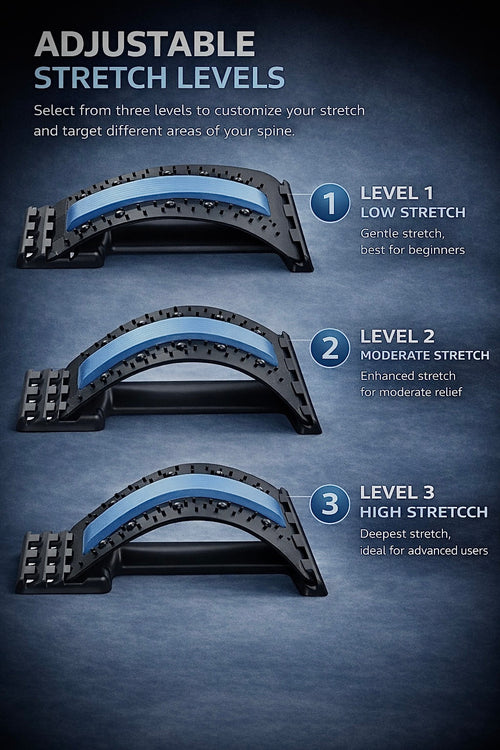 Adjustable Lumbar Support Stretcher – Back Pain Relief & Spine Decompression Device